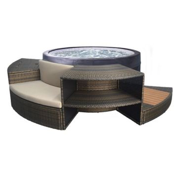 Bubbelbad Netspa Vita 4 persoons + Meubel ombouwset
