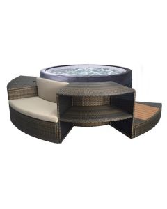 Bubbelbad Netspa Vita 4 persoons + Meubel ombouwset